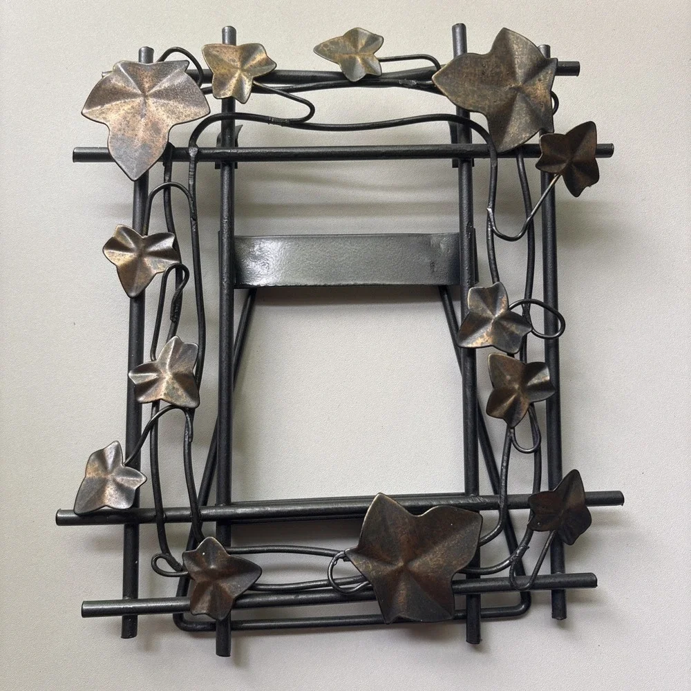 Metal Vintage Vine Picture Frame  Rustic Copper 3x5 botanical Art Nouveau Style